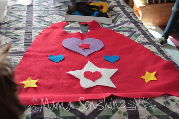 This is one little girl's cape