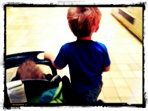 Ian walking with Sid