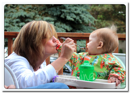 Baby Sid's first taste of ice cream