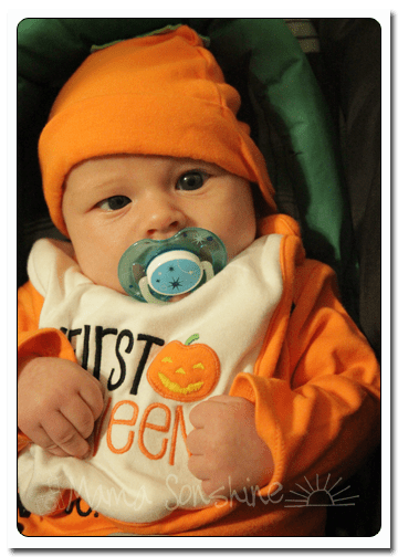 Baby Sid's first Halloween, with a binky