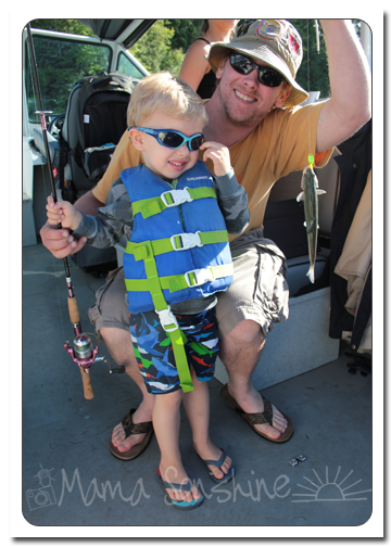 Dad, Ian and his catch