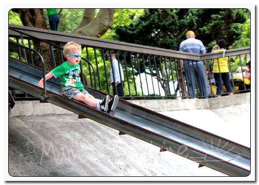 The Big Slide.  We used to use wax paper to make it more slippery