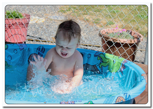 Baby Sid loves to splash