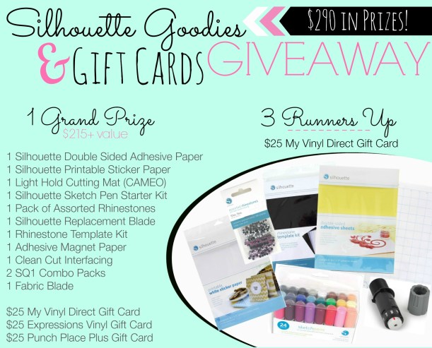 Silhouette giveaway graphic prizes