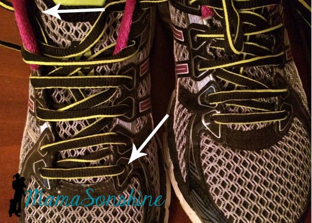 Running shoe lace technique 